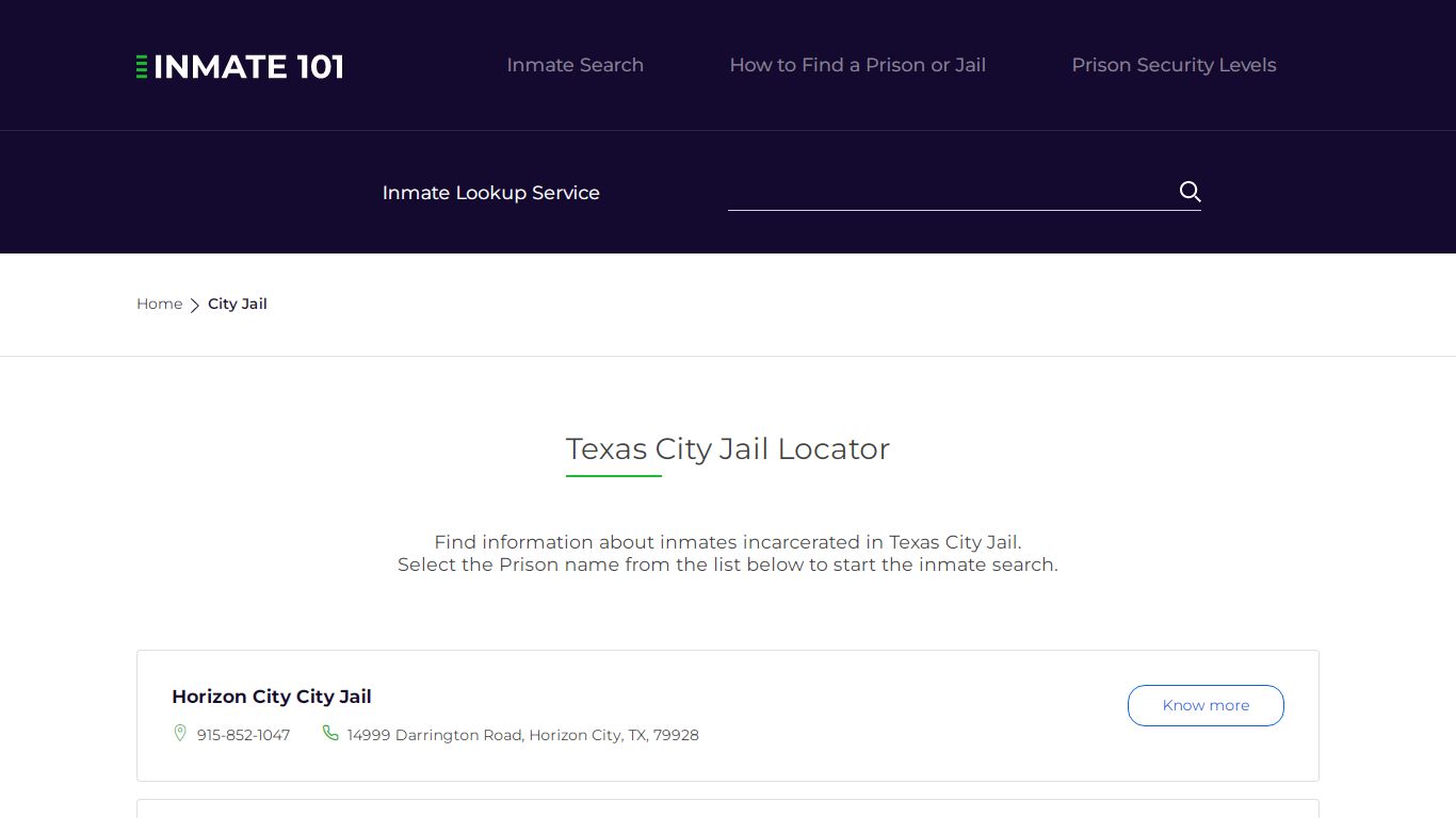 Texas City Jail Inmate Search | Free Inmate Lookup
